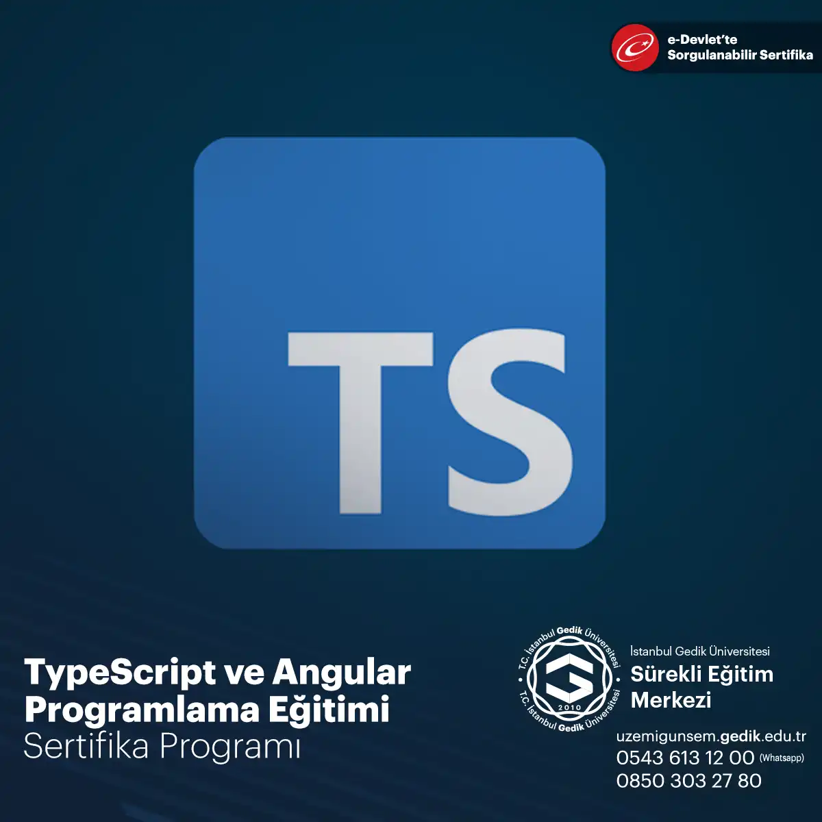 TypeScript ve Angular Programlama Eğitimi Sertifika Programı